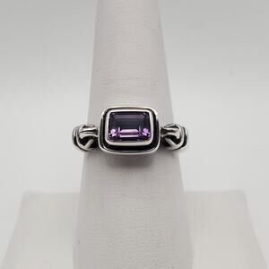 Silpada R1158 Misty Morning Sterling Silver & Amethyst Ring Size 9